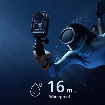 DJI Osmo Action 3 Standard Combo, Waterproof Action Camera with 4K HDR & Super-Wide FOV, 10-Bit Color Depth, HorizonSteady, Cold Resistant & Long-Lasting, Vlogging Camera for YouTube (Renewed), Black