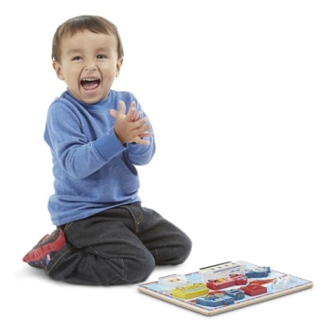 Melissa Doug Vehicles Wooden Puzzle Educational 9-Piece Set