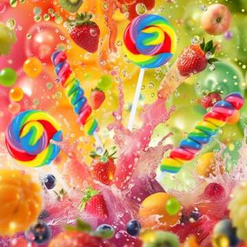 Big Size! 24 Pack Twisty Lollipop, Swirl Lollipop, Rainbow Twist and Swirl Lollipops Individually Wr...