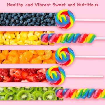 Big Size! 24 Pack Twisty Lollipop - Fun, Healthy & Colorful