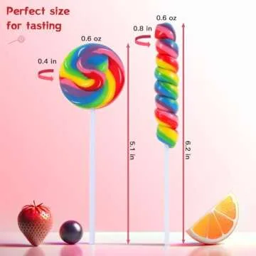 Big Size! 24 Pack Twisty Lollipop - Fun, Healthy & Colorful