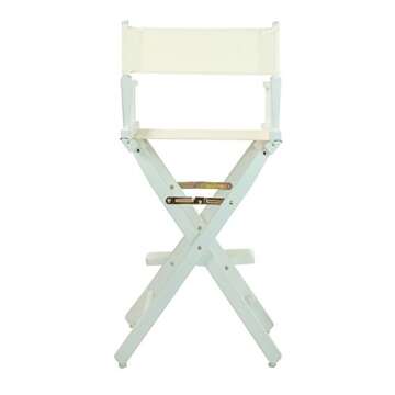 Casual Home Director's Chair - White Frame & Wheat Canvas