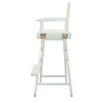 Casual Home Director's Chair - White Frame & Wheat Canvas