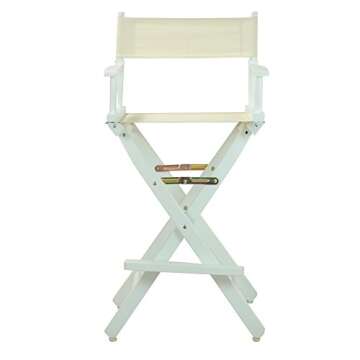 Casual Home Director's Chair - White Frame & Wheat Canvas