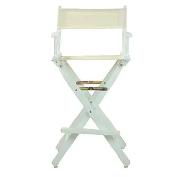 Casual Home Director's Chair - White Frame & Wheat Canvas
