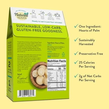 Natural Heaven Hearts of Palm Pasta - Low Carb & Gluten Free