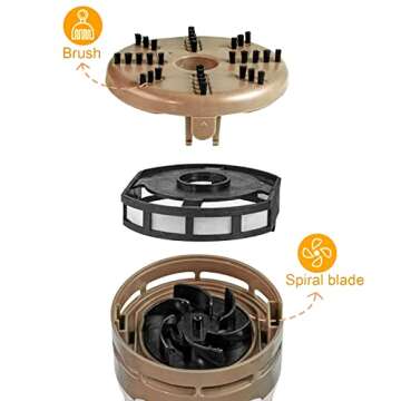 DIDnDID Cute Desk Vacuum Cleaner, USB Rechargeable Mini Desk Duster for Keyboard, Cordless and 360º Swivel Desk Vacuum Cleaner for Crumb Eraser (Tan Brown)