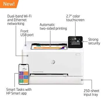 HP Color LaserJet Pro M255dw Wireless Laser Printer: Efficient, Duplex, and Mobile-Friendly!