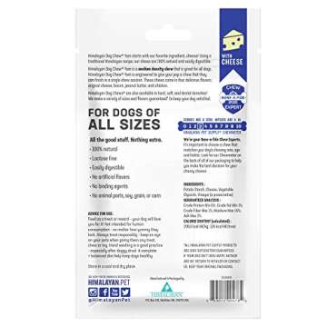 Himalayan Dog Chew Yak Cheese Dog Chews, 100% Natural, Long Lasting, Gluten Free, Healthy & Safe Dog...