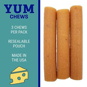 Himalayan Dog Chew Yak Cheese Dog Chews, 100% Natural, Long Lasting, Gluten Free, Healthy & Safe Dog Treats, Lactose & Grain Free, Protein Rich, Medium, 4.5 oz