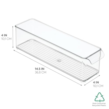 iDesign BPA-Free Plastic Kitchen & Fridge Organizer Bin