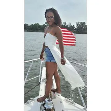 GOBLES Women's Sexy V-Neck Asymmetrical Cocktail Dress