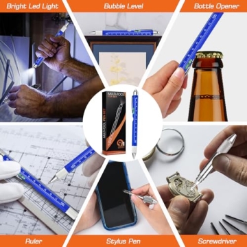 Fathers Day Dad Gifts from Daughter Son, 9 in 1 Multi Tool Pen, Cool Tool Gifts for boyfriend Husband, Fathers Day Birthday Gifts for Husband from Wife, Stocking Stuffers for Men Grandpa Him