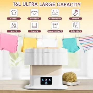 Portable Washing Machine - Mini, 3 Modes, 16L Capacity