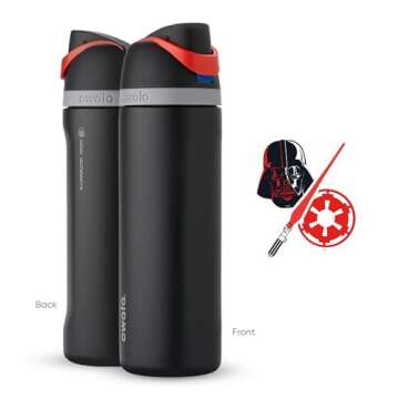 Owala Star Wars FreeSip Insulated Stainless Steel Water Bottle with Straw for Sports and Travel, BPA-Free Sports Water Bottle, 24 oz, Darth Vader