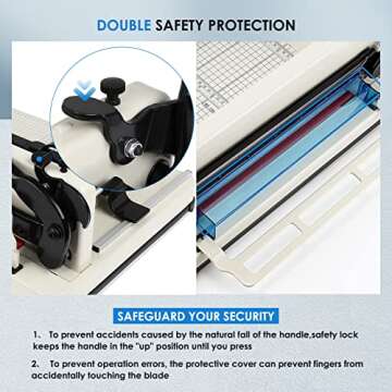 Heavy Duty Paper Cutter with Safety & Durability Features