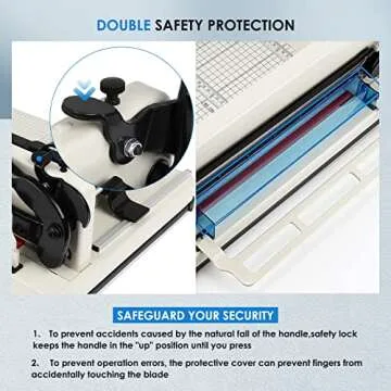Heavy Duty Paper Cutter with Safety & Durability Features