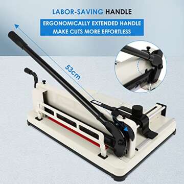 Heavy Duty Paper Cutter with Safety & Durability Features