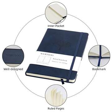 WERTIOO Classic Writing Notebook - Thick Paper Journal