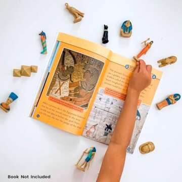 Safari Ltd. Ancient Egypt TOOB - 12 Mini Figurines: Nefertiti, Bastet, King Tut, Isis, Amulet, Mummy...