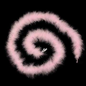 Fluffy Baby Pink Marabou Feather Boa for Crafting & Decor