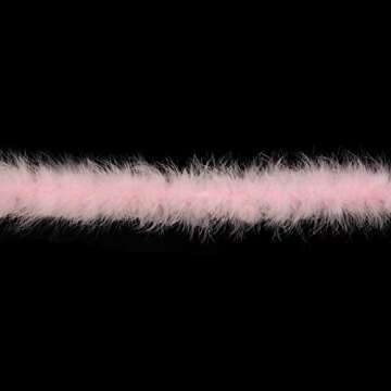 Fluffy Baby Pink Marabou Feather Boa for Crafting & Decor