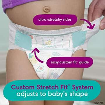 Pampers Cruisers Diapers - Size 7, One Month Supply (88 Count), Disposable Active Baby Diapers with Custom Stretch