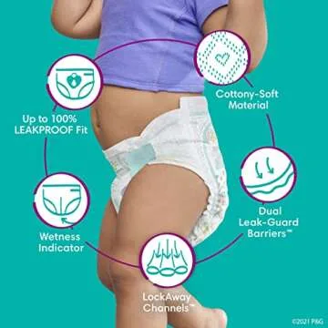 Pampers Cruisers Diapers - Size 7, One Month Supply (88 Count), Disposable Active Baby Diapers with Custom Stretch