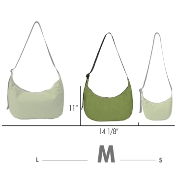 Stylish Medium Nylon Crescent Bag for Daily Use