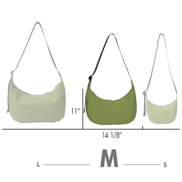 Stylish Medium Nylon Crescent Bag for Daily Use