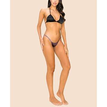 B2BODY Womens Silky Sexy Satin Tangas Panties S - Plus Size Women Underwear Multi-Pack (XL)