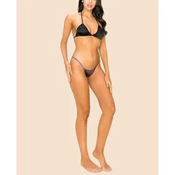 B2BODY Womens Silky Sexy Satin Tangas Panties S - Plus Size Women Underwear Multi-Pack (XL)