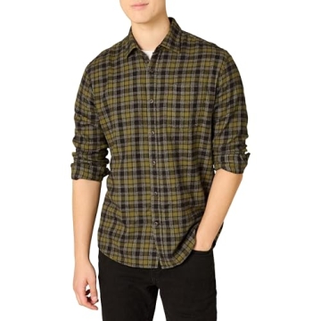 Amazon Essentials Men's Regular-Fit Long-Sleeve Flannel Shirt