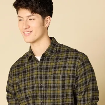 Amazon Essentials Men's Regular-Fit Long-Sleeve Flannel Shirt