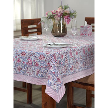 Ridhi Hand Block Print Cotton Tablecloth for All Occasions