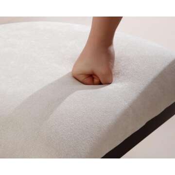 CIMOTA White Upholstered Dining Chairs Set of 4