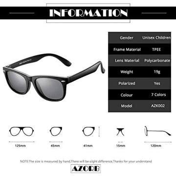 AZorb Kids Polarized Sunglasses with 100% UV Protection