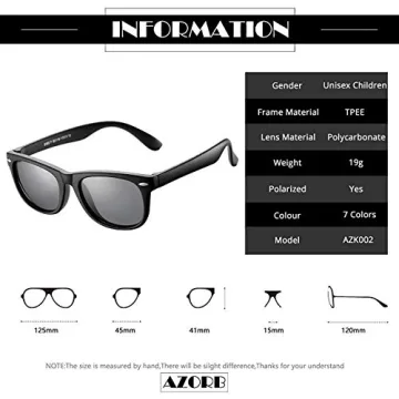AZorb Kids Polarized Sunglasses with 100% UV Protection