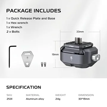 FALCAM F22 Quick Release Plate Kit for Cameras