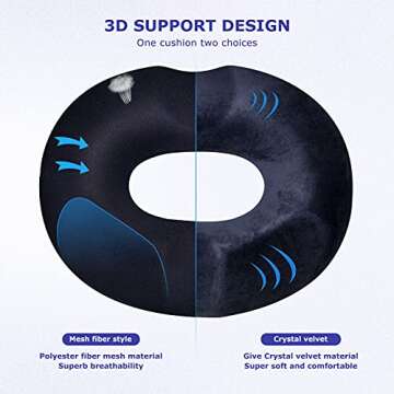 Comfortable Donut Pillow for Tailbone Pain Relief