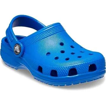 Crocs Kids Classic Clogs in Blue Bolt - Stylish and Comfortable