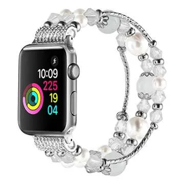 Simpeak Beaded Band for Apple Watch Series 10-1 - Handmade Bracelet