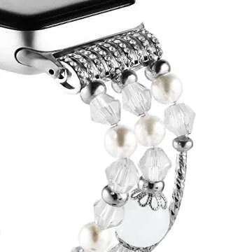 Elegant Simpeak Beaded Band for Apple Watch - Women’s Accessory