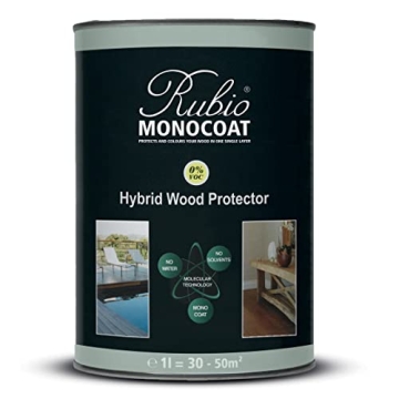 Rubio Monocoat Hybrid Wood Protector 300 ft² - Pure | Exterior Wood Oil Finish, Color & Protection ...
