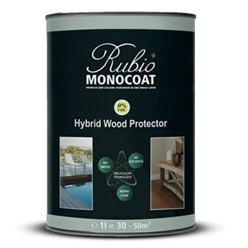 Rubio Monocoat Hybrid Wood Protector 300 ft² - Pure | Exterior Wood Oil Finish, Color & Protection ...