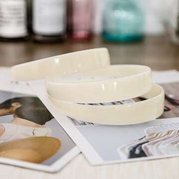 HESTYA White Plastic Headbands DIY 1 Inch Plain Blank No Teeth Hair Bands Plain Headbands for Women Halloween Christmas