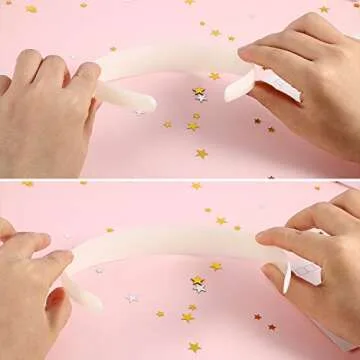 HESTYA White Plastic Headbands DIY 1 Inch Plain Blank No Teeth Hair Bands Plain Headbands for Women Halloween Christmas