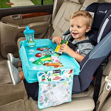 J.L. Childress Disney Baby 3-in-1 Travel Tray & iPad Tablet Holder - Car Seat Lap Tray for Toddlers, Kids - Use on Airplanes, Road Trips, Lap Desk - Tablet Holder and Carry Bag - Toy Story