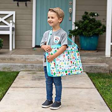 J.L. Childress Disney Baby 3-in-1 Travel Tray & iPad Tablet Holder - Car Seat Lap Tray for Toddlers, Kids - Use on Airplanes, Road Trips, Lap Desk - Tablet Holder and Carry Bag - Toy Story