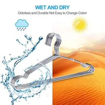 Heavy-Duty Metal Hangers 50 Pack - Space-Saving Design